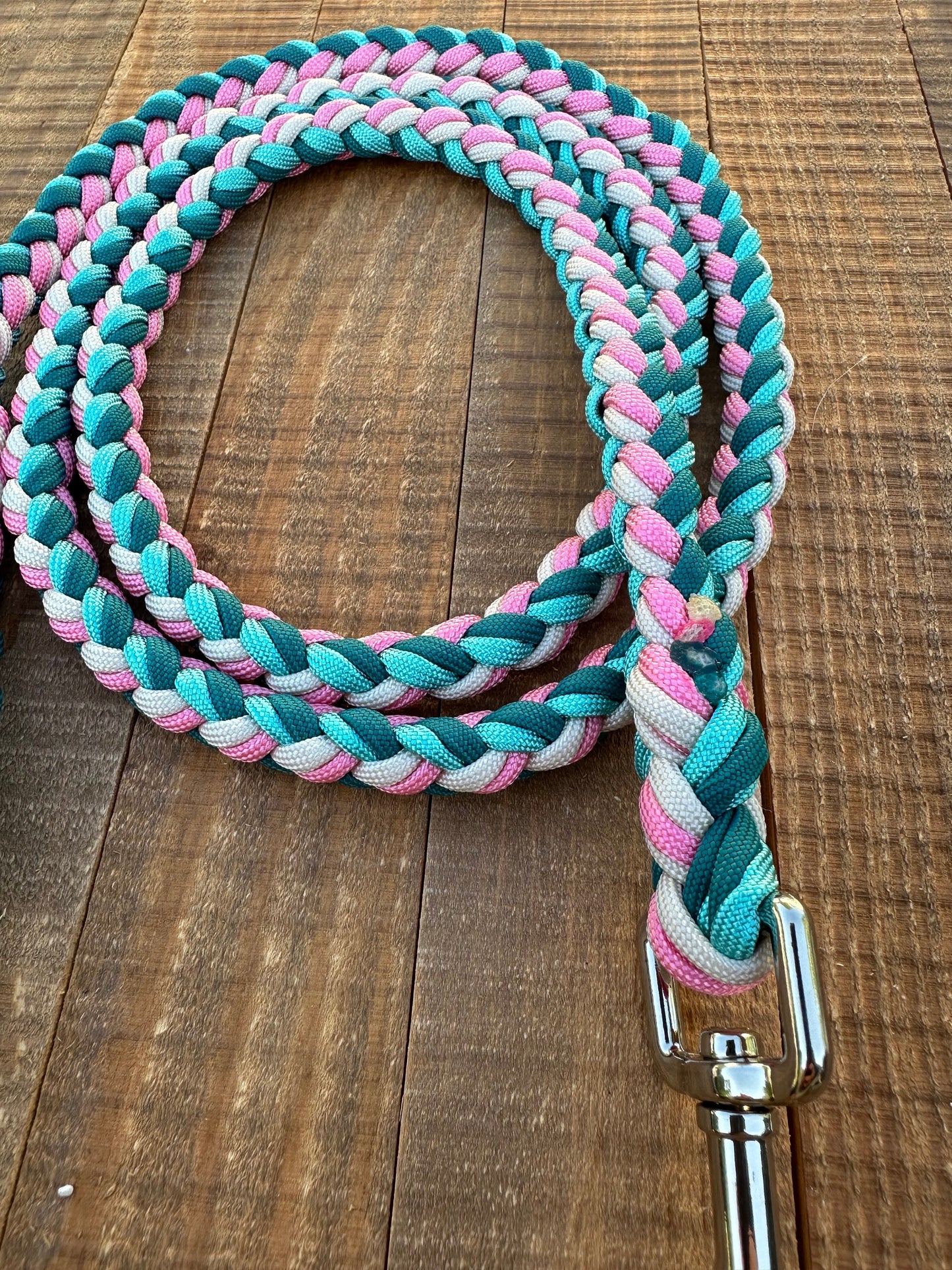 Beach Babe Paracord dog leash, 5 ft dog leash